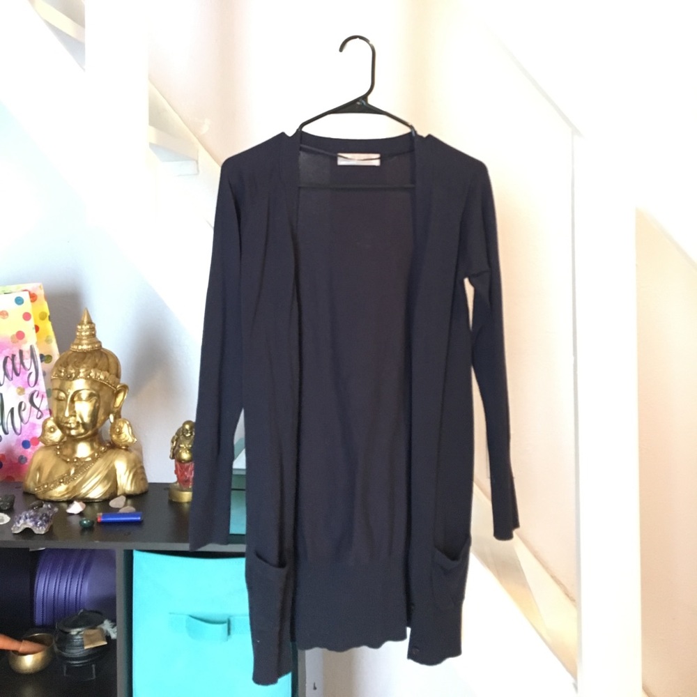 Zara navy blue cardigan